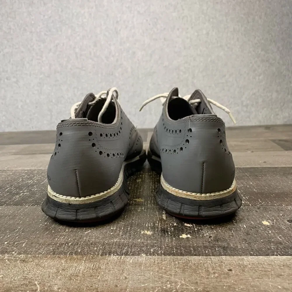 Cole Haan Zerogrand Men’s Size 9.5 Athletic Wingtip Oxford Shoes Grey Leather